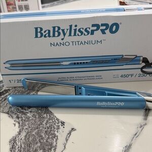 BaBylissPRO Nano Titanium 1" Blue Flat Iron
